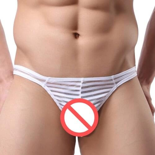 Men Underwear Sexy Transparent Personal G-strings Mens Bikini Panties Temptation Exotic Thong T-back Man Shorts Tanga Lingerie
