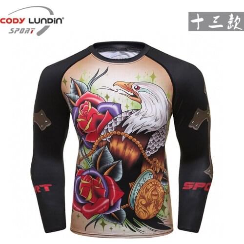 New Long Sleeve Sport Shirt Men Quick Dry Mens Running T-shirts Snake Gym Clothes Fitness Top Mens Rashgard Football Jersey