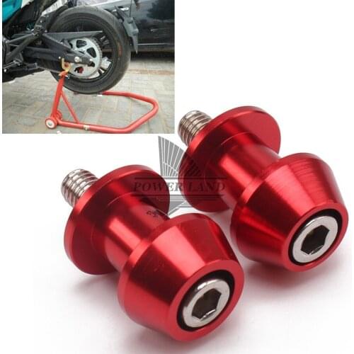 Red 8mm Motorcycle Rear Stand Swing Arm Spool Sliders Stand Swingarm Bobbins Spools Stands Screws for Motocycles Custom