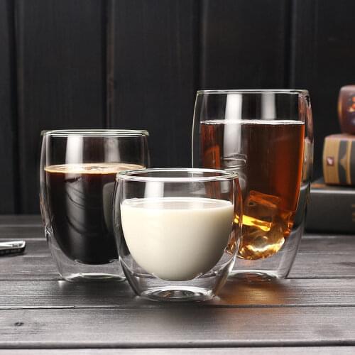 SIBAOLU Double Wall Glass Cups