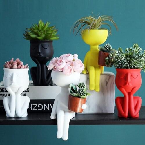 Nordic Plant Pot Home Decoration European Desktop Decorative Flowerpot Suculenta Bloempot Balcony Decorations New
