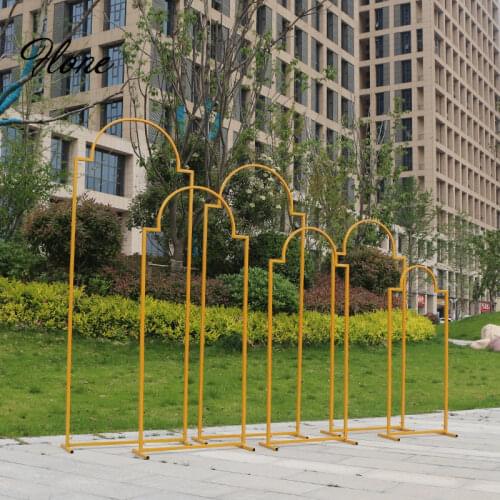 Flone Wedding Arch Wrought Iron Backdrop Props Geometric Screen Stage Background Party Home Decoration Ornaments
