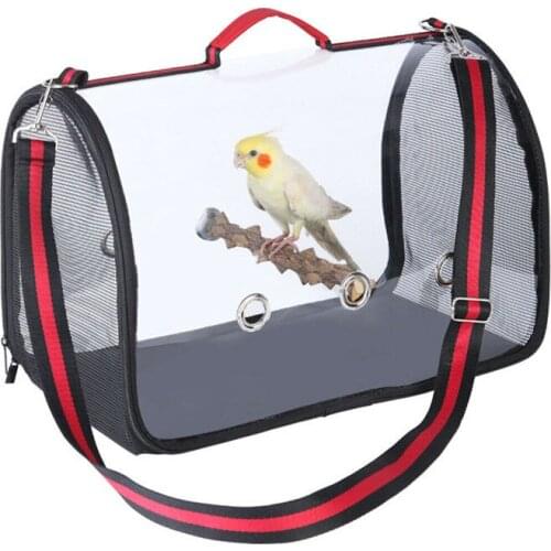 Outdoor Portable Clear Bird Cage Lightweight PVC Breathable Bird Parrots Cage Airy Travel Bag Easy Cleaning Pet Supply