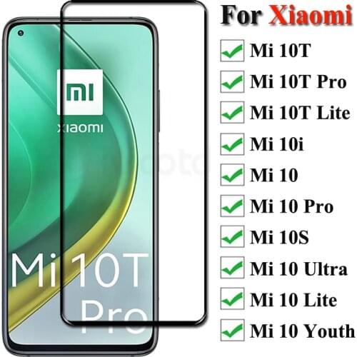 9H Tempered Glass For Xiaomi Mi 10T Pro Lite Screen Protector For Xiaomi 10 Pro 10i 10S Protective Glass On Xiaomi 10 Lite Youth