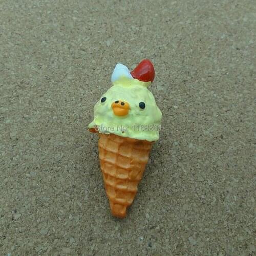 1pcs/lot resin solid Pig shape ice cream cones 30mm Cabochons Hair Bow Center Card Frame Making Craft DIY B402-4