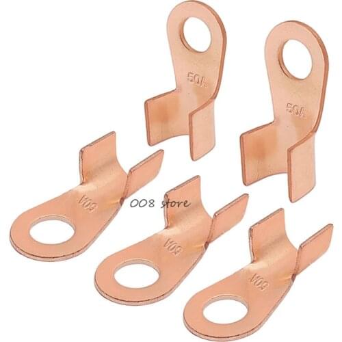 1Pcs 50A Copper Battery Cable Connector Terminal Crimping 4-10mm2 Wire OT-50A