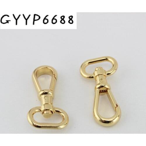 10pcs 50pcs clip attached Snap hooks Thick metal handbagSteel Bolt Swivel Lobster Clasp Hardware Accessories carabines