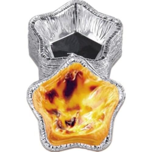 200pcs Creative baking cup disposable aluminum foil tin paper baking mold egg tart cake pudding cup diy kitchen accesories