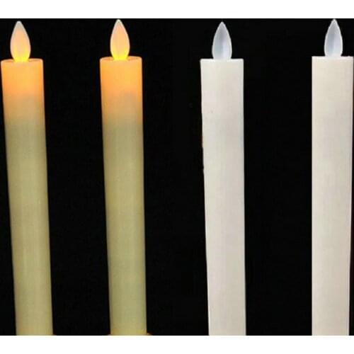 50pcs 8" Swing Electronic Flameless Moving Wick Flameless Led Taper Candlestick lamp Home Wedding Christmas party table Decor