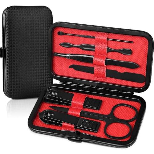 7Pcs Professional Nail Cutter Pedicure Scissors Stainless Steel Portable Manicure Set Clipper Kit Care Tools