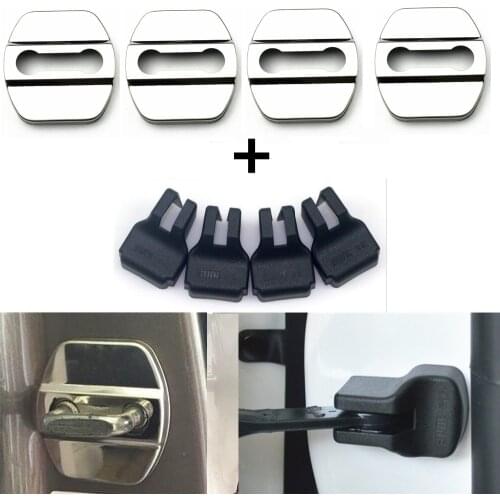8pcs Car Door Lock Cover Case For Nissan Versa Sunny Sylphy Livina Qashqai Teana March Tiida X-trail Murano Car Styling