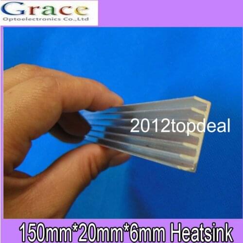 10pcs High Power LED aluminum Heatsink 150mm*20mm*6mm for 1W,3W,5W led emitter diodes