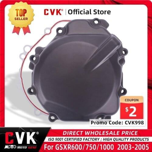 CVK Engine Cover Motor Stator Cover CrankCase Side Cover Shell For GSXR600 GSXR750 2004 2005 GSXR1000 2003 GSX-R 600 750 1000