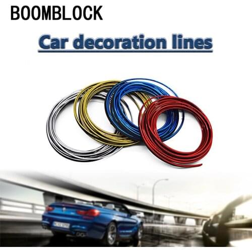 BOOMBLOCK 5m Interior Sticker Strip Moulding For Opel Toyota Renault Audi A3 Kia Rio K2 Volkswagen Passat B5 B6 Accessories