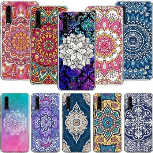 Totem Mandala Colorful Flower Phone Case For Huawei P30 P40 P20 P10 Mate 20 10 30 Lite Pro P Smart Z Plus Printing Cover Coque S