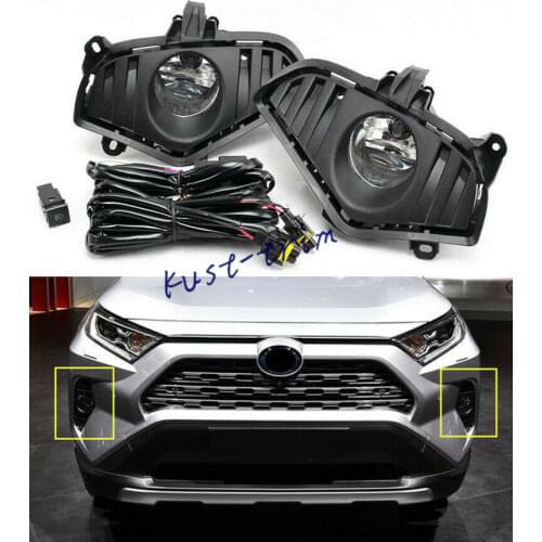 For Toyota RAV4 2019-2020 Spot Bumper Light High quality Fog Lamp Assembly with Wires Switch