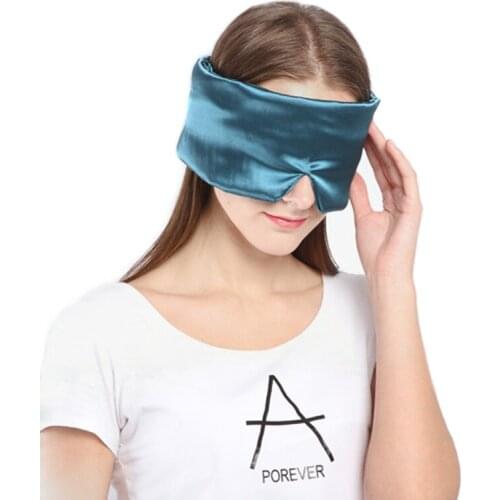 Breathable Silk Sleep Eye Mask Soft Portable Rest Blindfold Cover Shade Travel Eyepatch Memory Sponge Natural Sleeping Eye Band