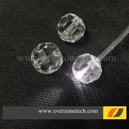 FY-9 Fiber Optic Crystal Ends Fittings 14mm Fiber Optic Crystal Beads