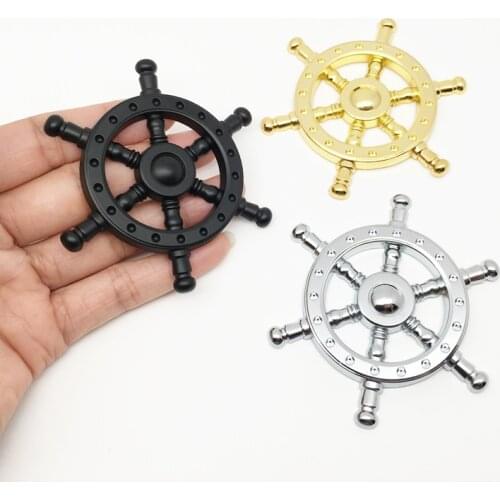 Individuality Car 3D Metal Ship Helm Rudder Decal Sticker Car Body Tail Emblems Badge Side Fender car styling accessories