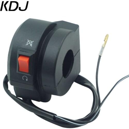 7/8“ 22mm Motorcycle Switches ON OFF Button Connector Push Button Handlebar Headlight Switch Motorbike Accessories with 2 wires