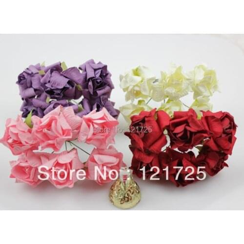 Candy box packaging Large roll-up hem peony artificial rose flower diy handmade Free shipping