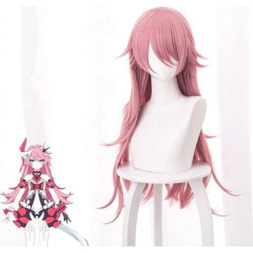 Break 3 Valkyries Rosalia Arlene Pink Hair Back Cosplay Anime Wig