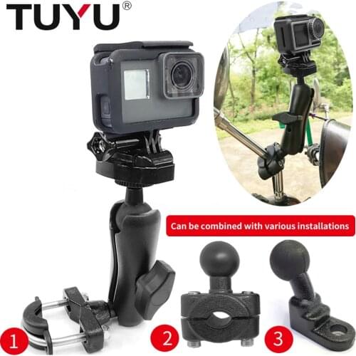 TUYU motorcycle rear view mirror bracket fixed bracket handlebar bracket for Gopro Hero 9 8 7 6 5 Yi SJCAM DJI OSMO camera