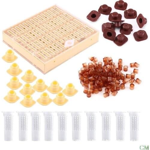 1 Set Bees Tools Cages King Queen Rearing Cupkit System Bee Beekeeping Catcher Box Cell Cups Cage Nicot Complete Kit