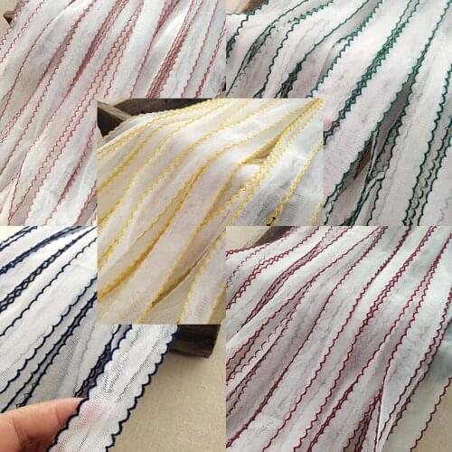 New 2.5cm 5meter/lot 10colors Wave Lace Trim Mesh Crocheted Edge Home Garden Material X775