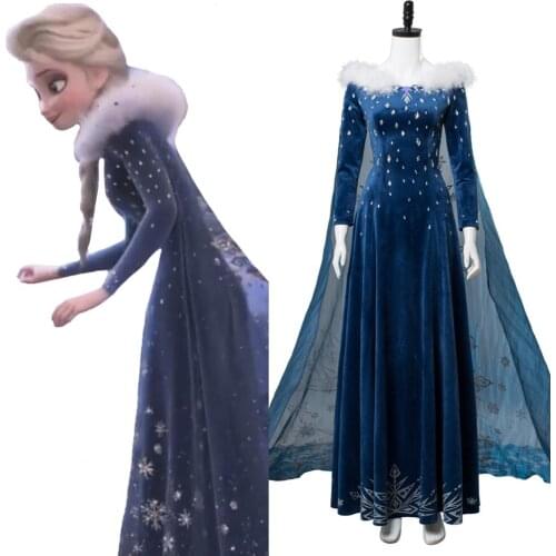 Olafs Adventure Princess girl uniform Dress Cosplay Costume Full Dress For Women Girls Halloween Carnival Costume Custom Made