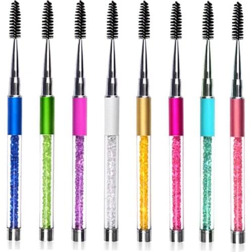 3pcs/pack Crystal Eyelash Brush Mascara Wands Applicator Spoolers Makeup Eyelash Extension Wands Eye Lash Brush Tool Applicators