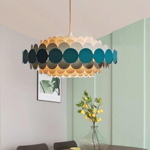 Modern Led Pendant Lights Dining Room Bedroom Pendant lamp Nordic Creative Metal Hanging lamps Home Decor Round light fixtures