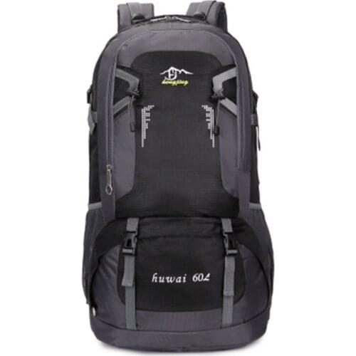 60L large capacity outdoor mountaineering bag backpack leisure men and women sports backpack waterproof nylon travel bag