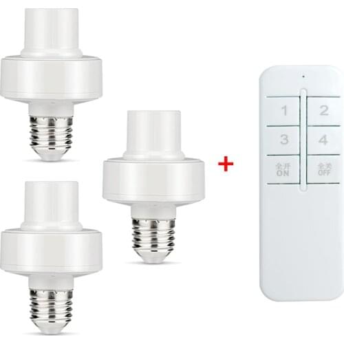 High Quality E27 Wireless Remote Control Light Lamp Holder 40M Base ON/off Smart Switch Socket Range Smart Device For LED Bulb