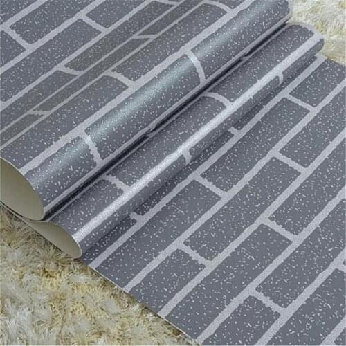 Wellyu Special PVC waterproof green brick pattern wallpaper 3D convex brick fashion clothing shop decoration wallpaper