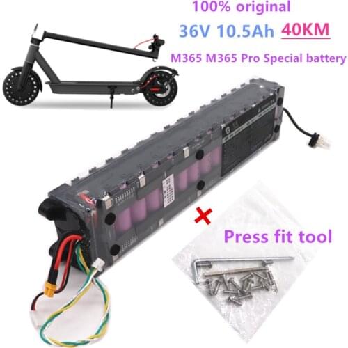 100% Original 36V 10.5Ah battery For Xiaomi M356 M356 Pro Special battery pack 36V battery 10500mAh Riding 40km + Press fit tool