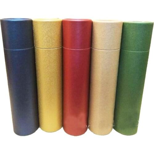 25pcs Multicolor Cardboard Tube for Blueprints Art Container Cylinder Poster Painting Tube Mouse Pad Pen Tube A4 paper