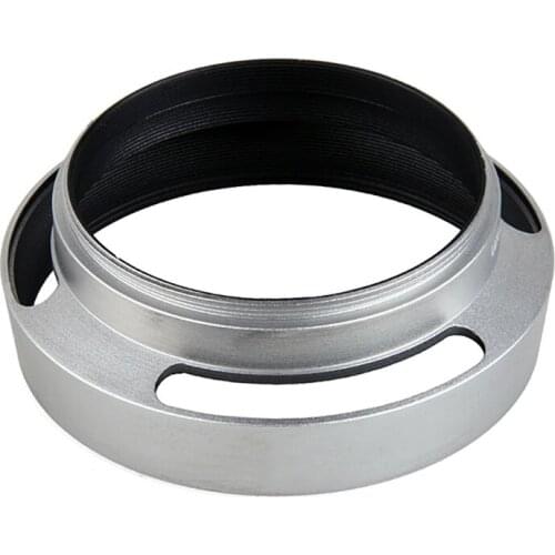 49mm Sliver Aluminium Lens Oblique Cover Internal thread Hood For Leica Slr