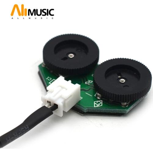 50pcs Self-adhesive Guitar Pickup and Equalize Controling Cable with Volume and Tone Wheel Control Black