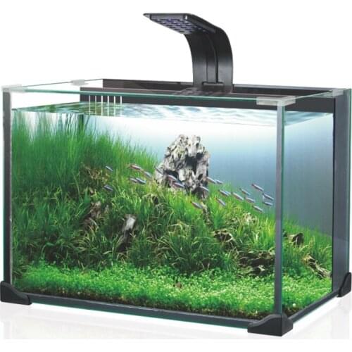 Fish tank aquarium kit with Aquariums accessories LED Lighting and Filtration Included