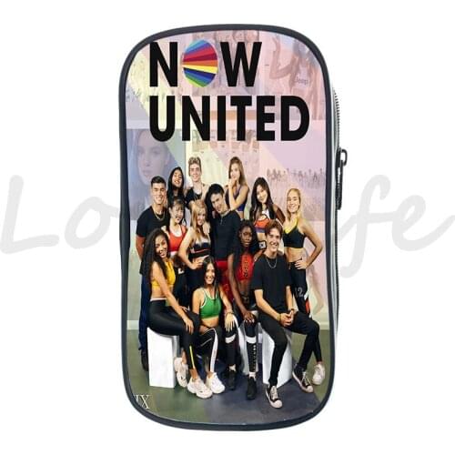 Now United Pencil Case For Boys School Supplies Girls kids Bags Makeup Case Pen Bags Pouch Now United Printed Pencil Holder
