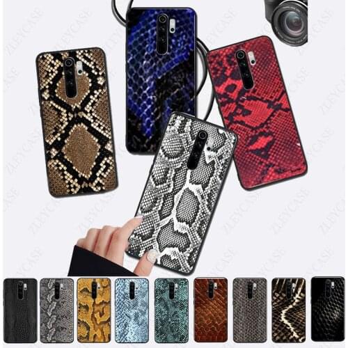 Soft Phone Accessories Cell Case For xiaomi Redmi Note8pro note7 7 8 note9s mi8se mi9 mi10 mi9T mi note10 Snake Skin