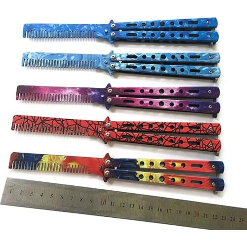 Csgo Cool Gadget Outdoor Folding Butterfly Practice 3D Printing Color Training Comb Without Blade