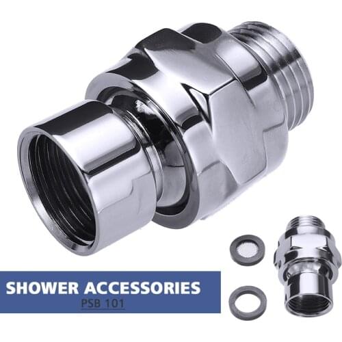 Chrome Brass Ball Joint Shower Head Swivel Ball Arm Angle Adjustable Swivel Adapter Bathroom Hardware Standard G 1/2 Connections