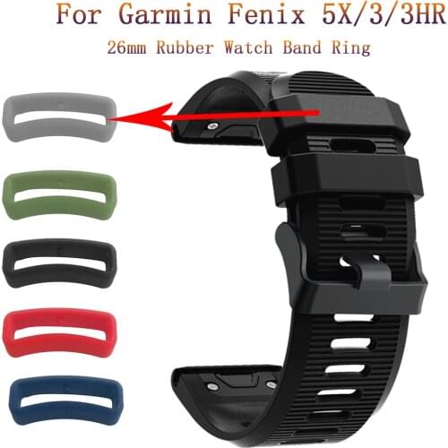 26mm Strap Loop Ring Classic Silicone For Garmin Fenix 5X/3/3HR 5X Plus Band Keeper Loop Security Holder Retainer Ring Accessory