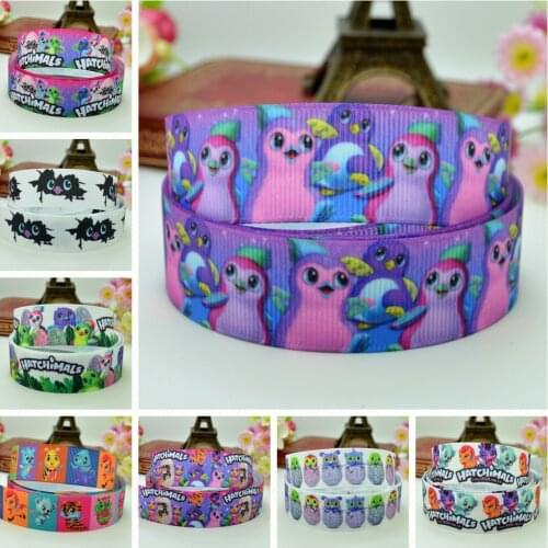 10 Yards 22mm 7/8" Cute cartoon Printed grosgrain ribbon hair bow Headwear DIY hair accessories retail