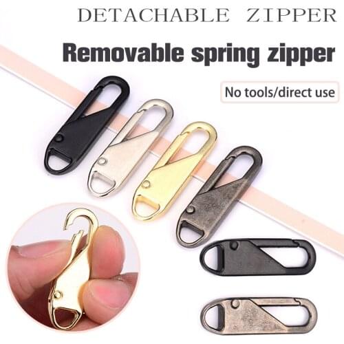 2pcs Fashion Metal zipper repair kits Zippers lightning zippers puller for Zipper Slider DIY Sewing Craft sewing Kits Metal Zip