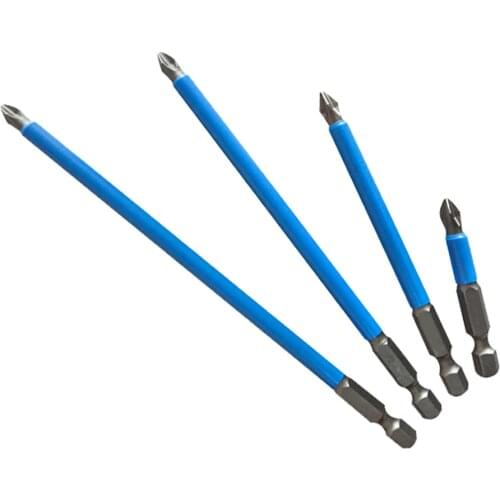 Non-Slip 1/4" Hex Shank Screwdrivers Long Reach Electric Screwdriver Bits PH2 Single Phillips/Cross Head Power Tools