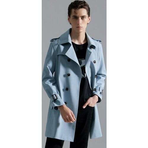 New Autumn Winter Long Style Male Jackets Luxury Double Breasted Classics Mens Coats Slim Man Coats With Belt Plus Size 6XL