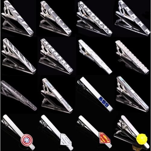 New high quality superhero Shell Crystal tie clip luxury business wedding mens tie clip wholesale / retail